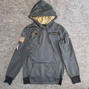 Nike Dallas Cowboys Salute to‎ Service Therma-FIT Hoodie Small Gray Sweatshirt